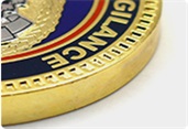 custom Challenge Coin Edge