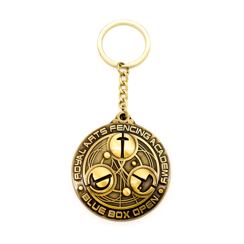 Custom Antique Metal Keychains | Vintage Antique Plated Key Chain Factory