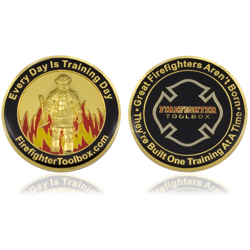 Custom Firefighter Challenge Coins | Fire Department Challenge Coin Design Manufacturer