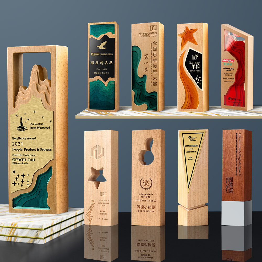 Custom Wooden Trophies Manufacturer | Personalized Wood Award Trophy Factory | GREAT RIVER GIFT